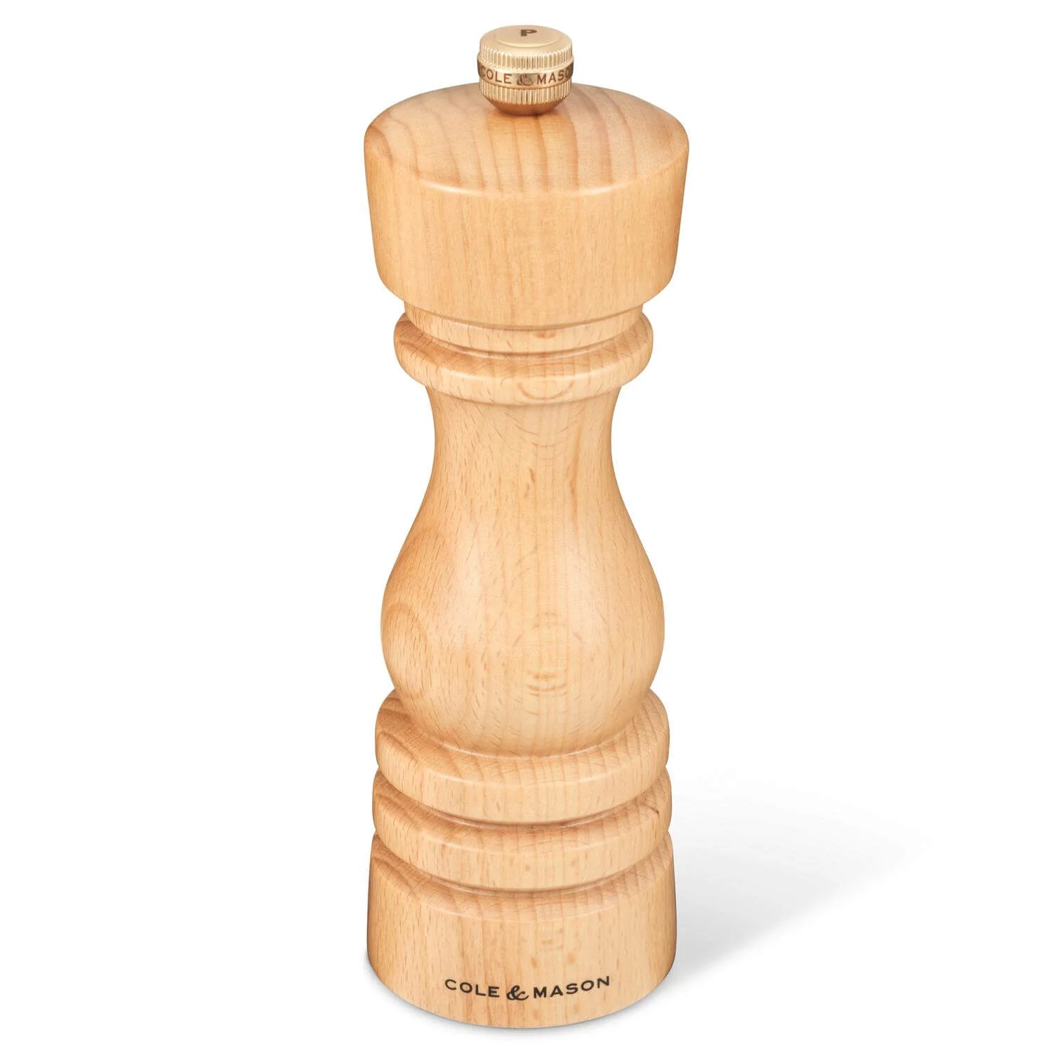 Cole & Mason London 18cm Beech Wood Pepper Mill - Natural Beech - Image 3
