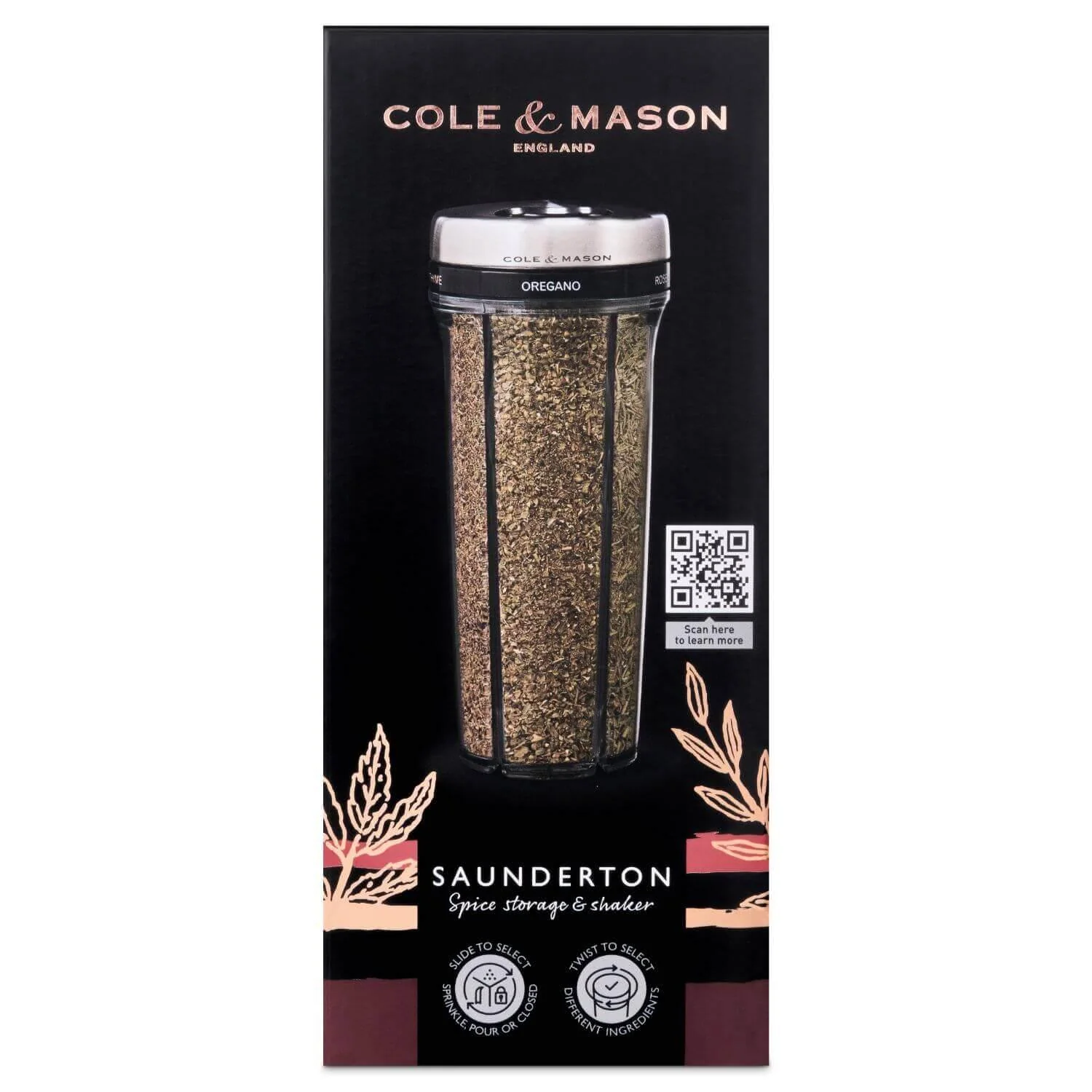 Cole & Mason Saunderton Herb 20cm Storage Shaker - Filled - Image 5