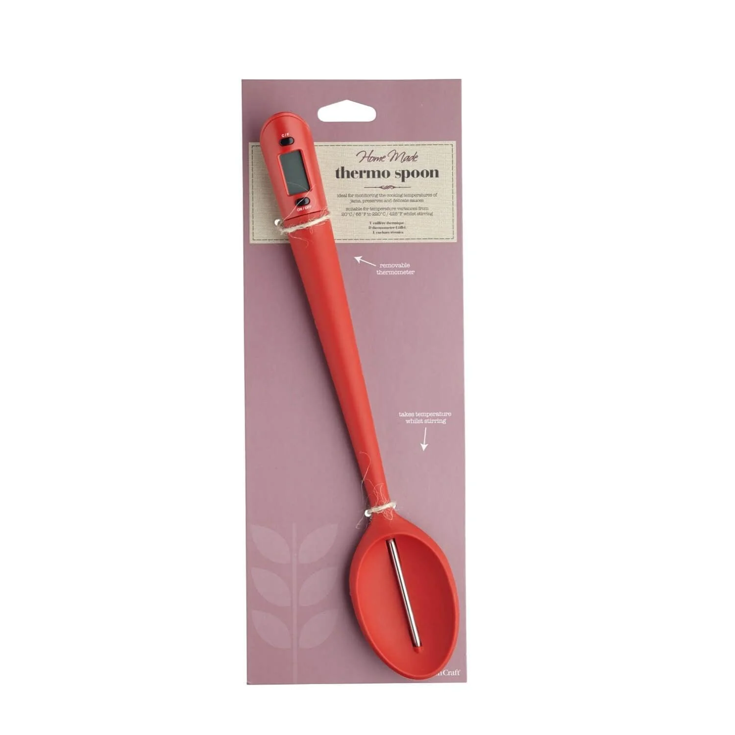 Home Made Silicone Thermo Spoon - Red - Image 3