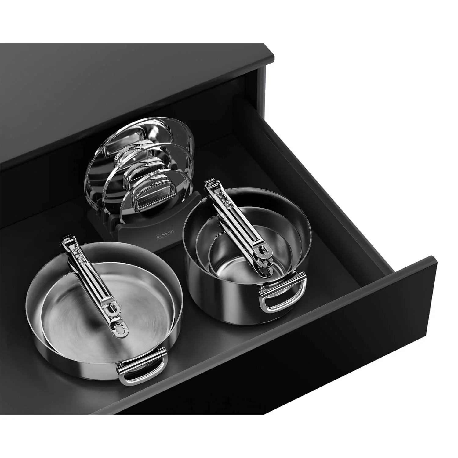 Joseph Joseph Space 5-Piece Folding Handle Cookware Set - Stainless Steel - Image 11