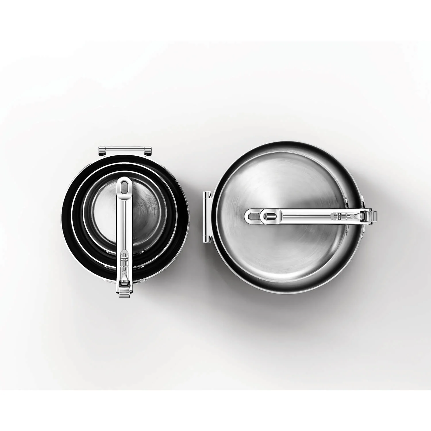 Joseph Joseph Space 5-Piece Folding Handle Cookware Set - Stainless Steel - Image 9