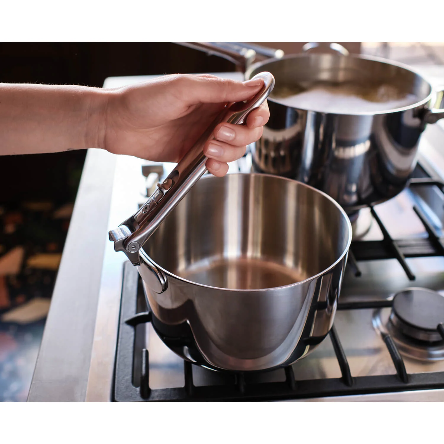 Joseph Joseph Space 6-Piece Folding Handle Cookware Set - Stainless Steel - Image 10