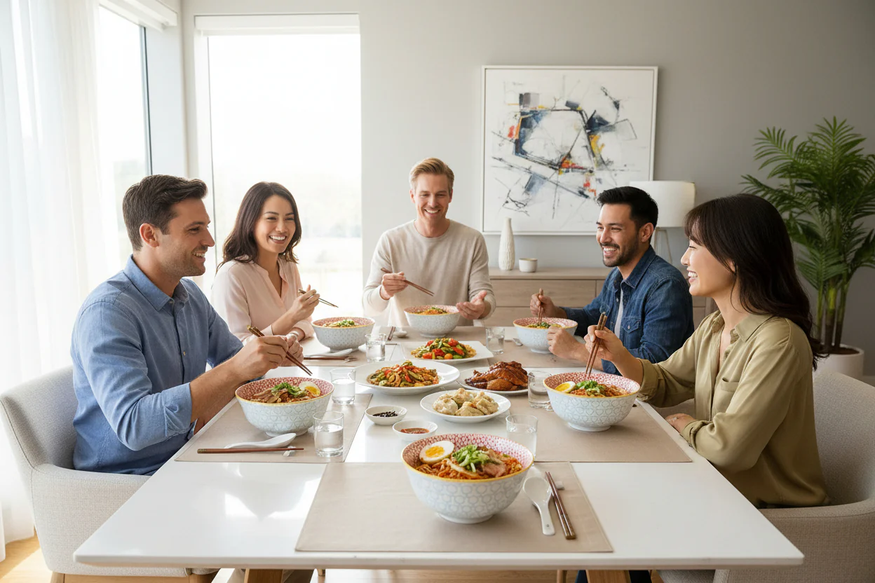 Kitchencraft Stoneware Bowl - Geometric Blue - Image 3
