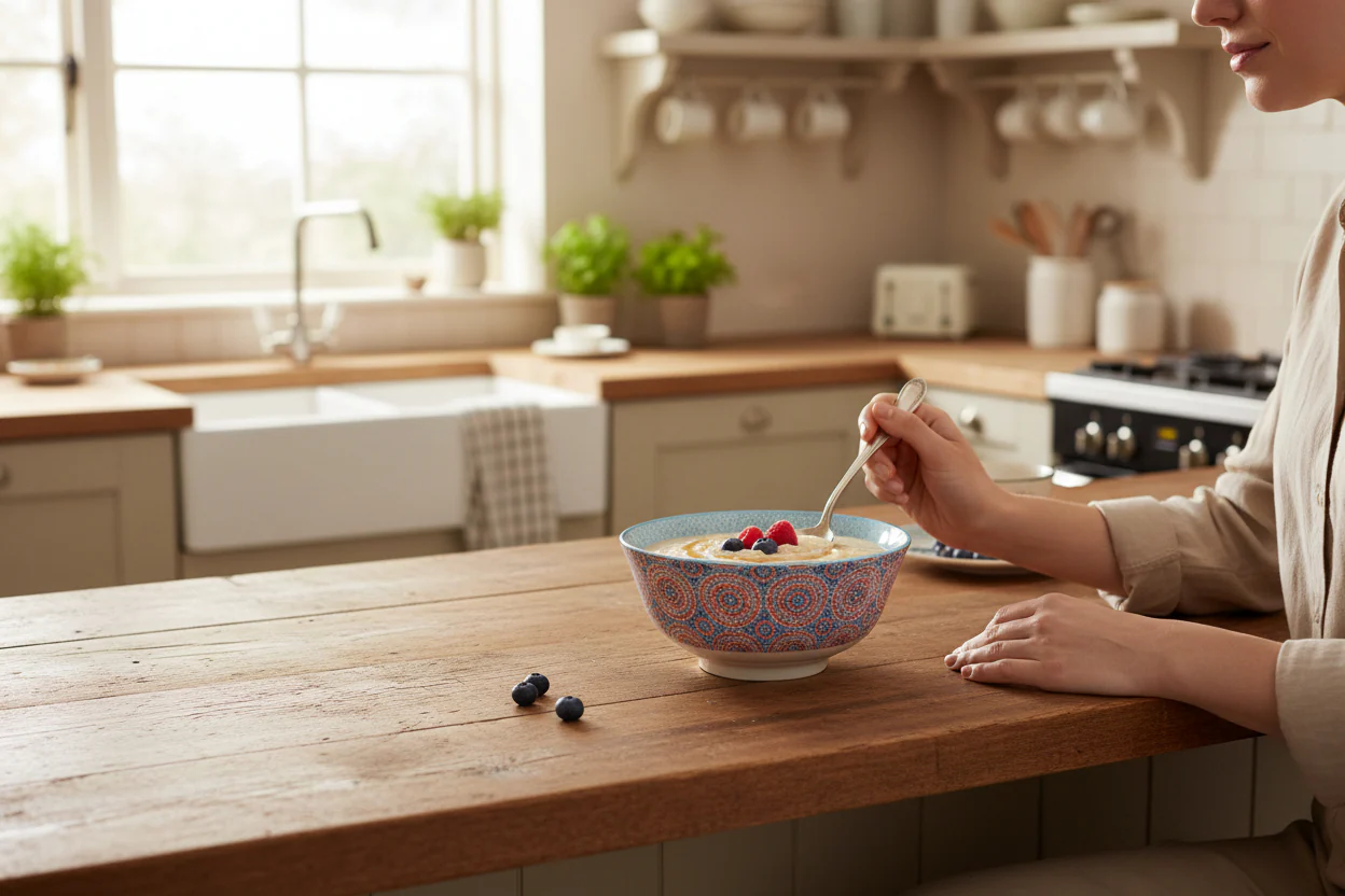 Kitchencraft Stoneware Bowl - Blue & Red Mosaic - Image 3