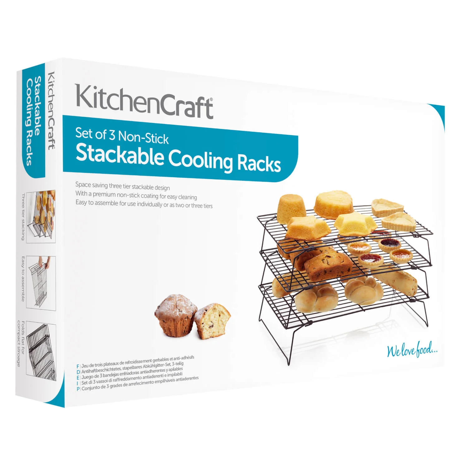 KitchenCraft Non-Stick Cooling Rack - 3 Tier - Image 5