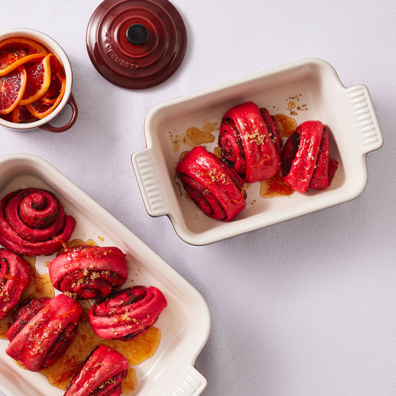 Le Creuset Stoneware Heritage 19cm Rectangular Deep Dish - Garnet - Image 6