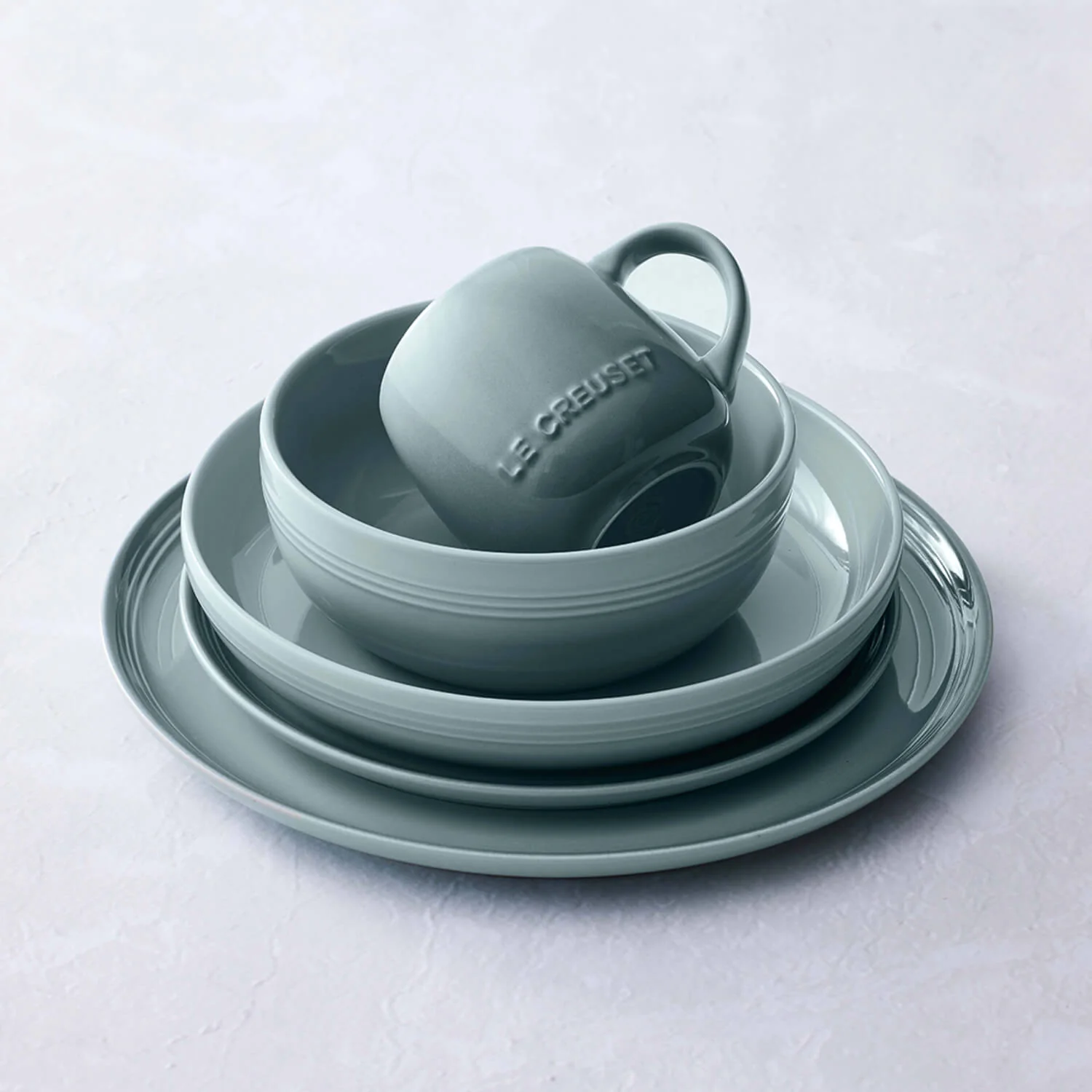 Le Creuset 22cm Stoneware Coupe Pasta Bowl - Sea Salt - Image 5