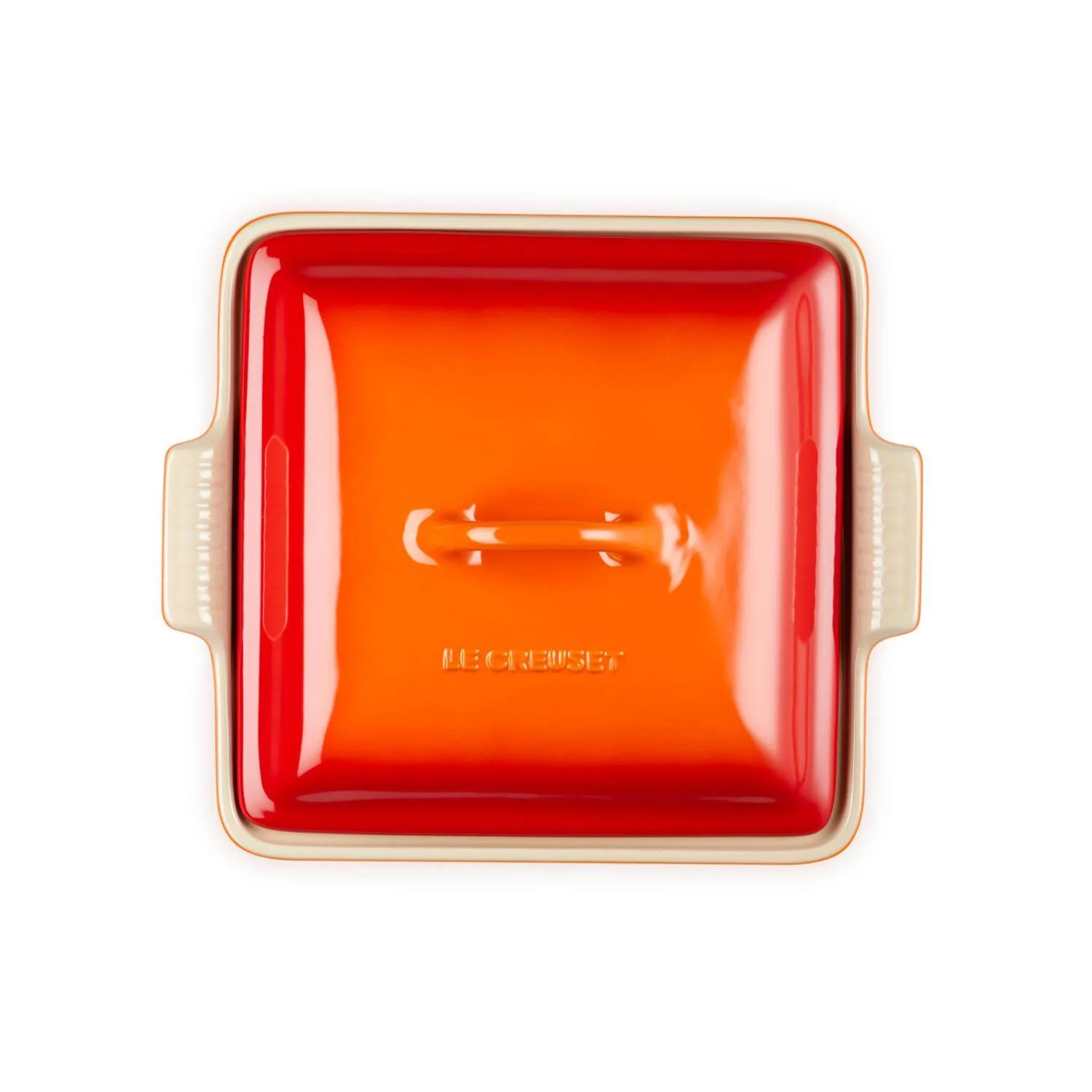 Le Creuset Heritage Stoneware 23cm Square Dish with Lid - Volcanic - Image 3