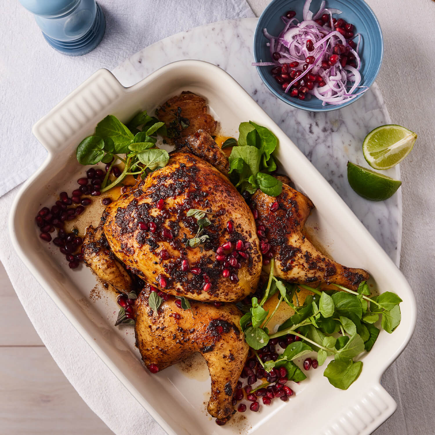 Le Creuset Stoneware Heritage 26cm Deep Rectangular Dish - Chambray - Image 6