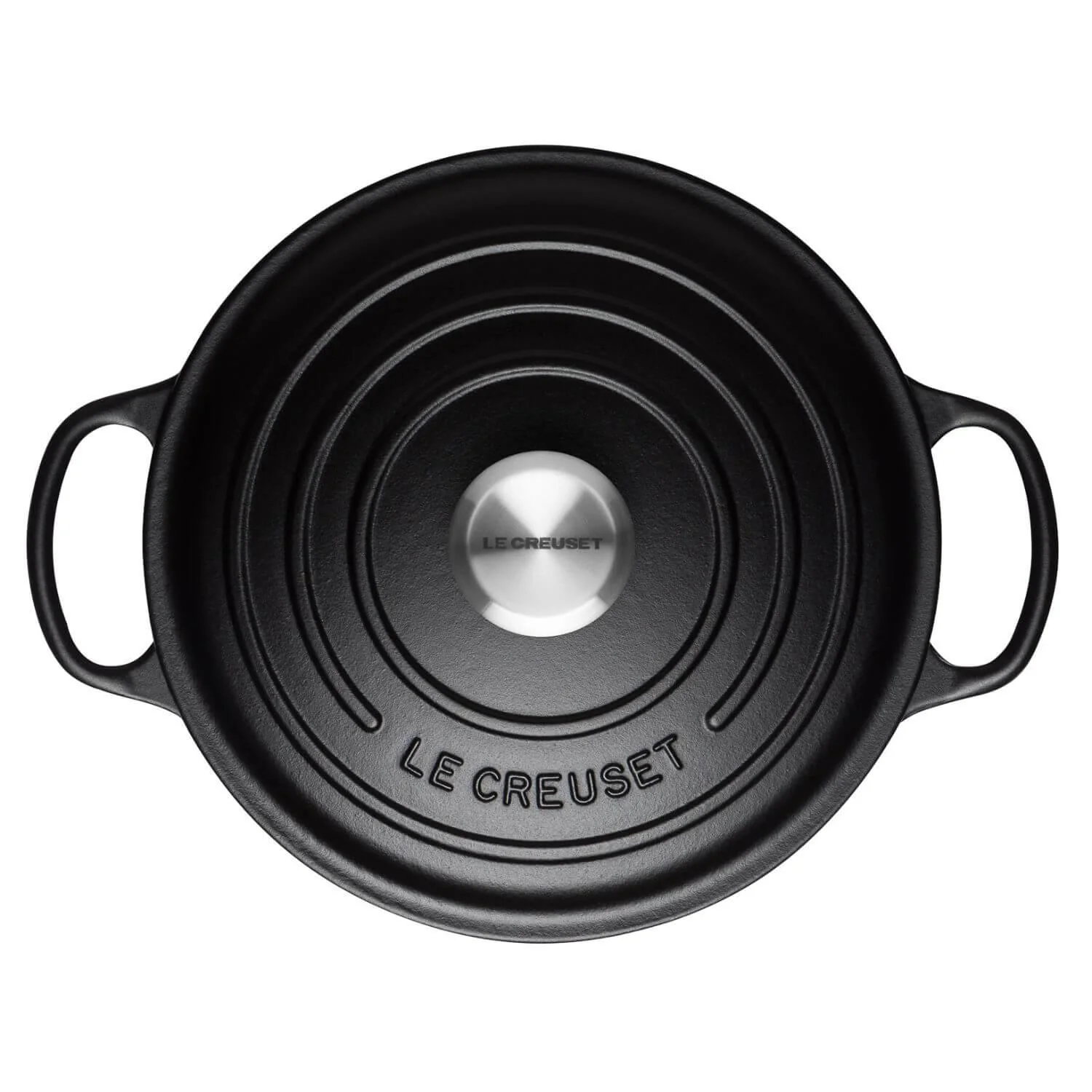 Le Creuset Signature Cast Iron 24cm Round Casserole - Satin Black - Image 3
