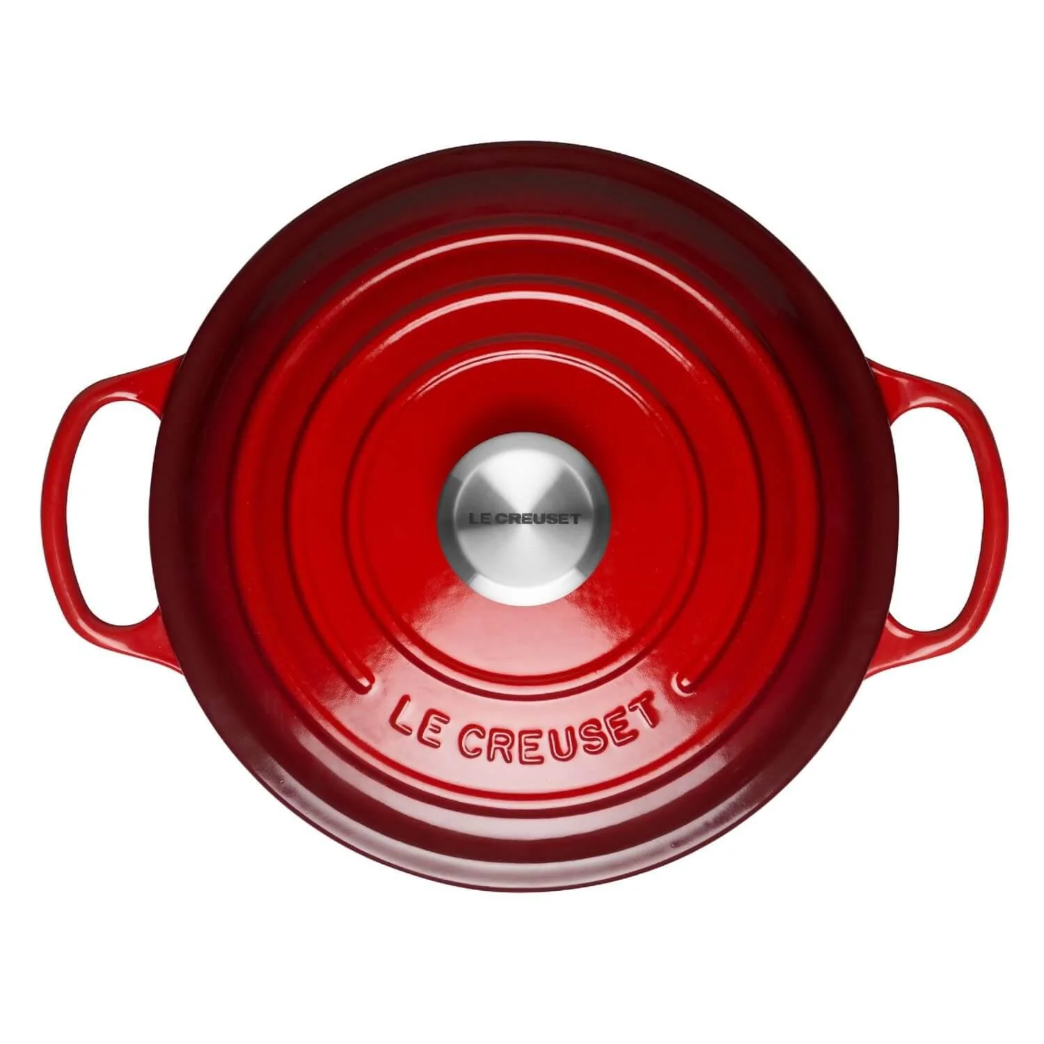 Le Creuset Signature Cast Iron 24cm Round Casserole - Cerise - Image 3