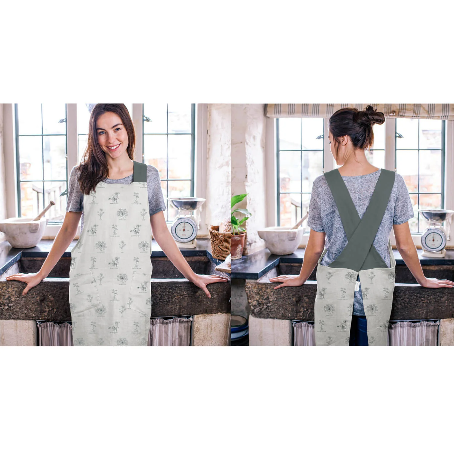 Mary Berry English Garden 100% Cotton Cross Back Apron - Birds - Image 4