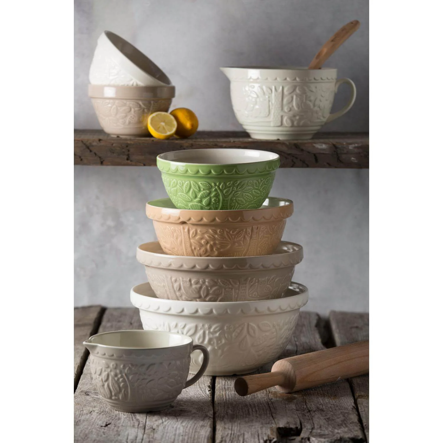 Mason Cash Colour Mix 24cm Stoneware Mixing Bowl - Cream - Image 4