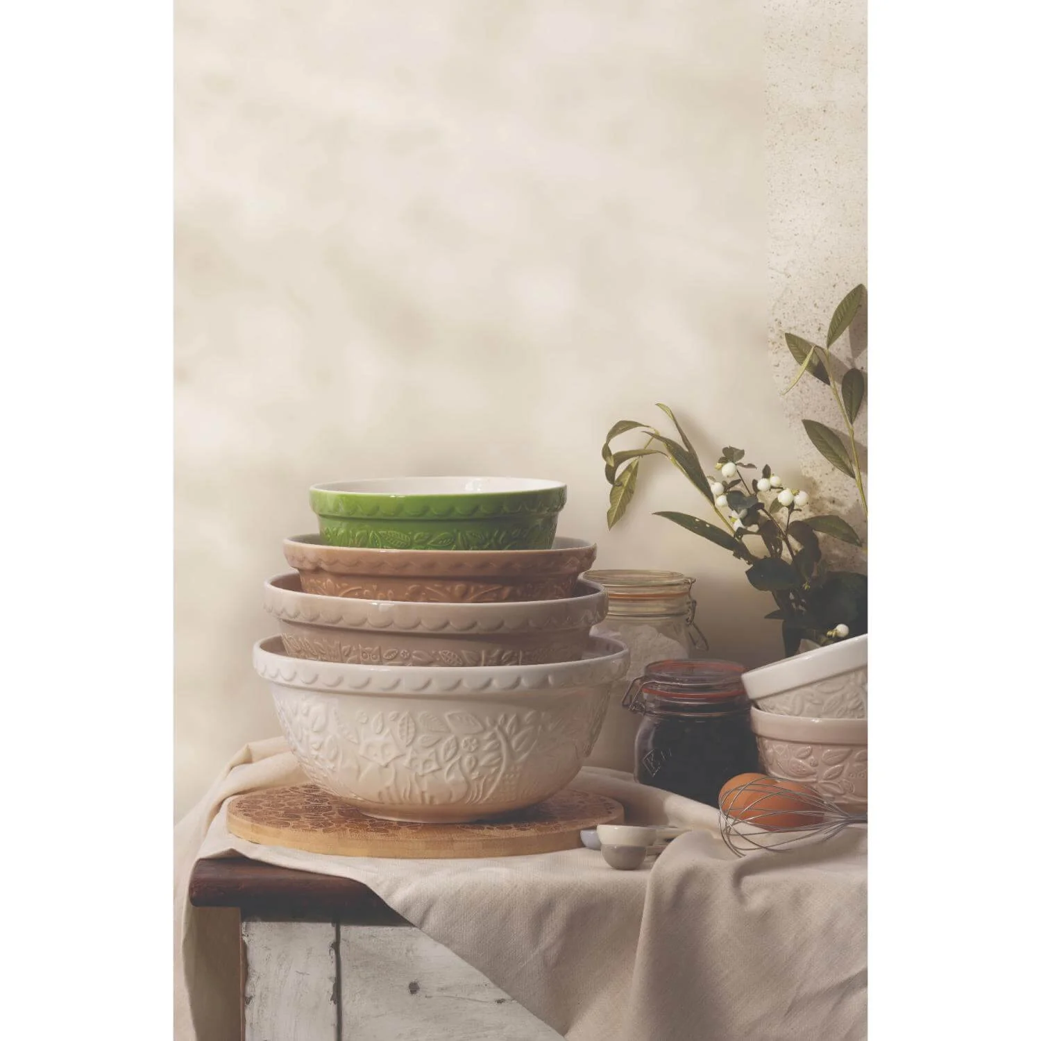 Mason Cash Colour Mix 24cm Stoneware Mixing Bowl - Cream - Image 5