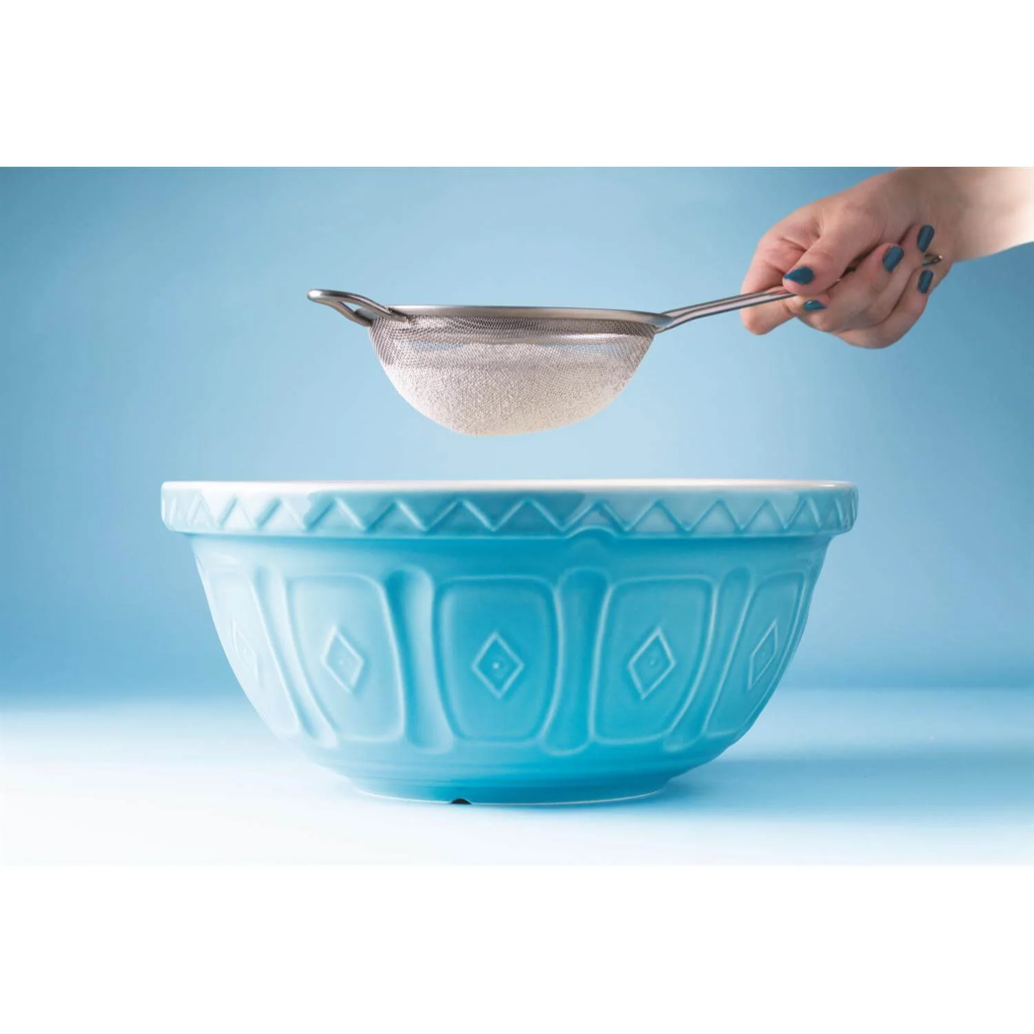Mason Cash Colour Mix 24cm Stoneware Mixing Bowl - Turquoise - Image 5