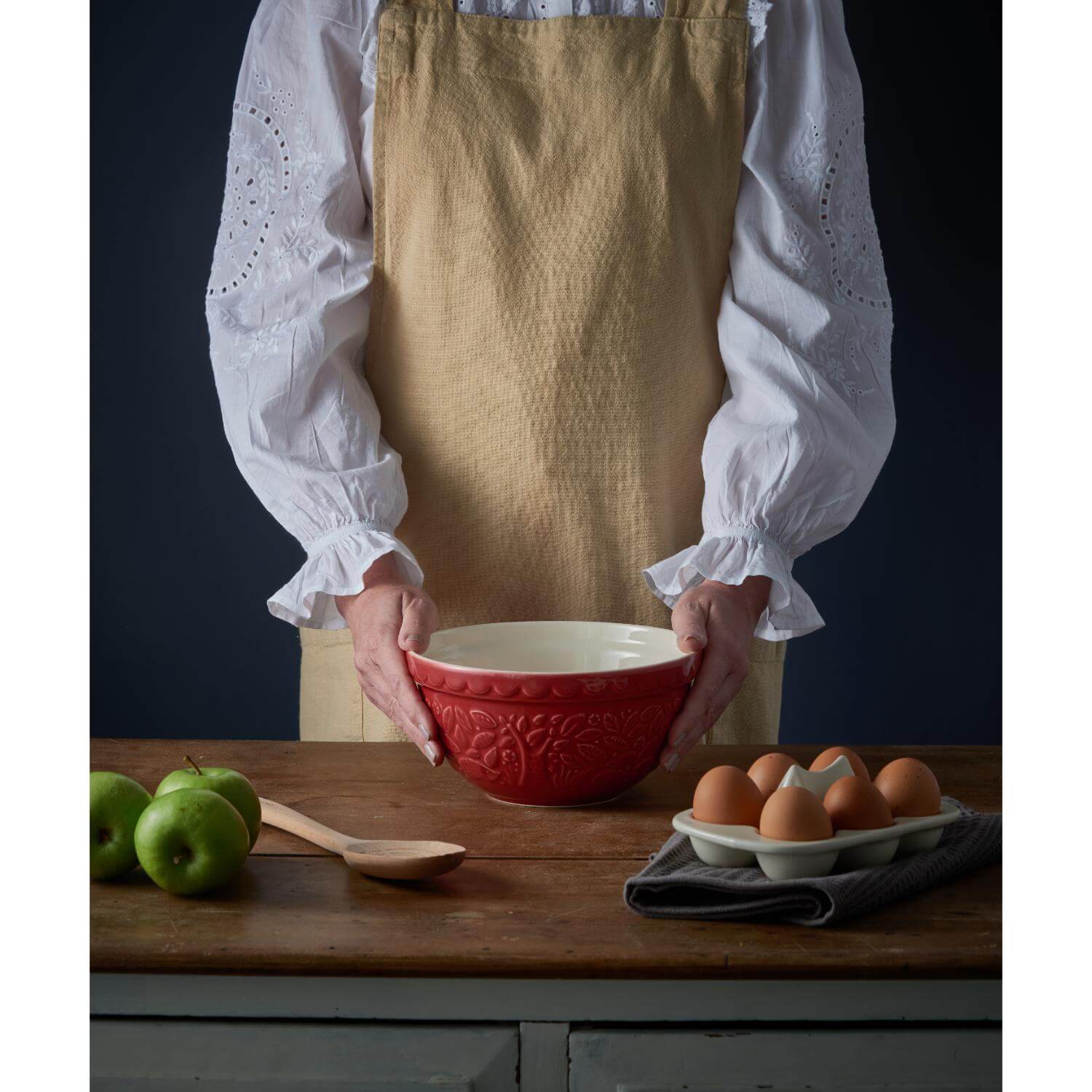 Mason Cash Colour Mix 26cm Stoneware Mixing Bowl - Red - Image 3