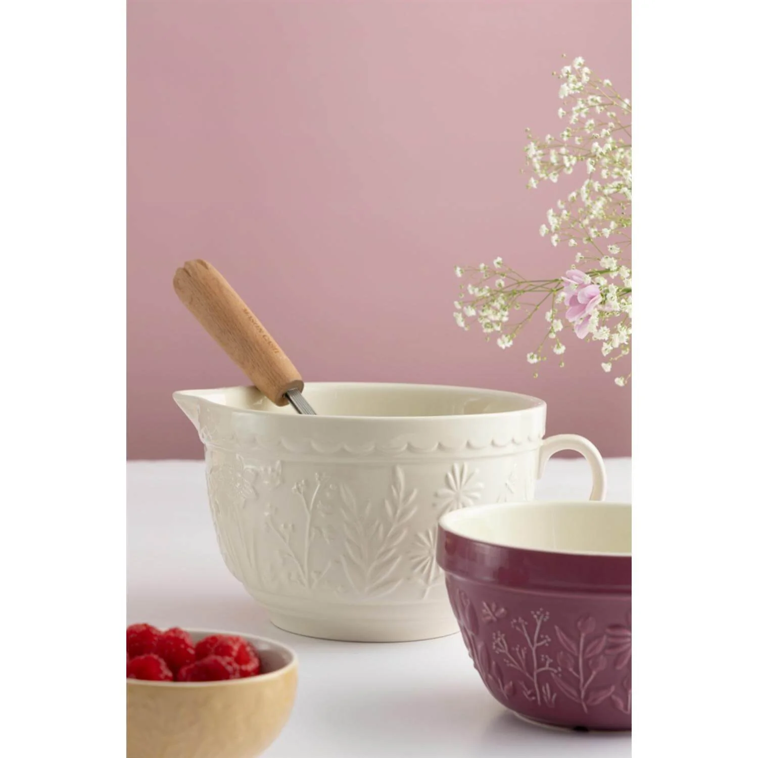 Mason Cash Colour Mix 26cm Stoneware Mixing Bowl - Red - Image 4