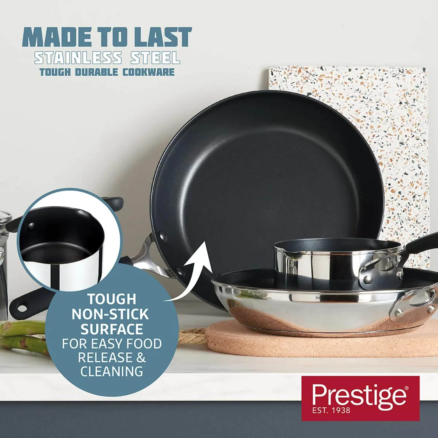 Prestige Made To Last 5-Piece Stainless Steel Cookware Set - Image 7