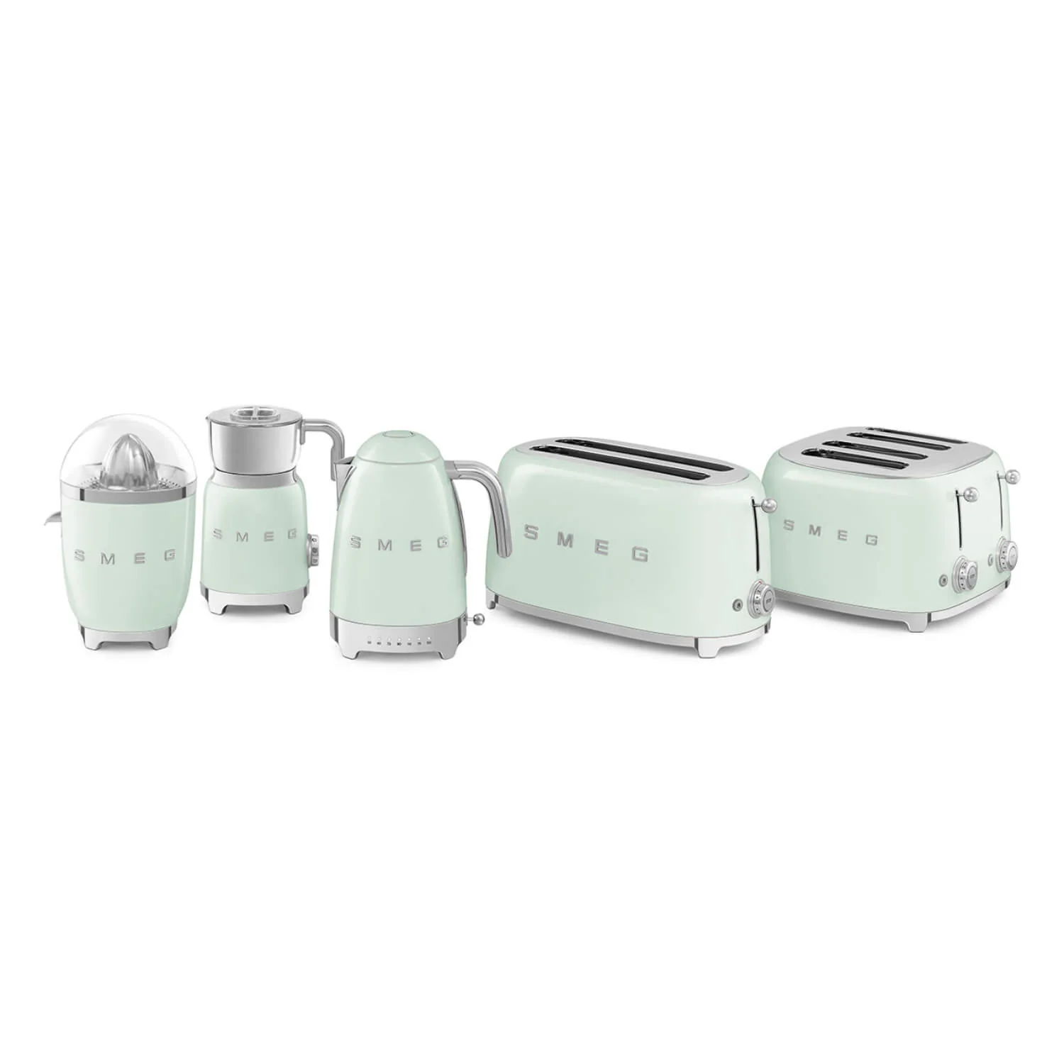 Smeg 50's Style Retro TSF03 4 Slice Toaster - Pastel Green - Image 7